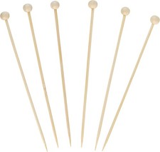 Plasticpro Cocktail Picks Bamboo Toothpicks with Ball End for Cocktails, picture