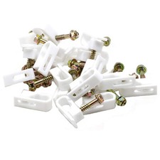 RG6 Flex Dual Coaxial Cable Clips White, Pack of 100 picture