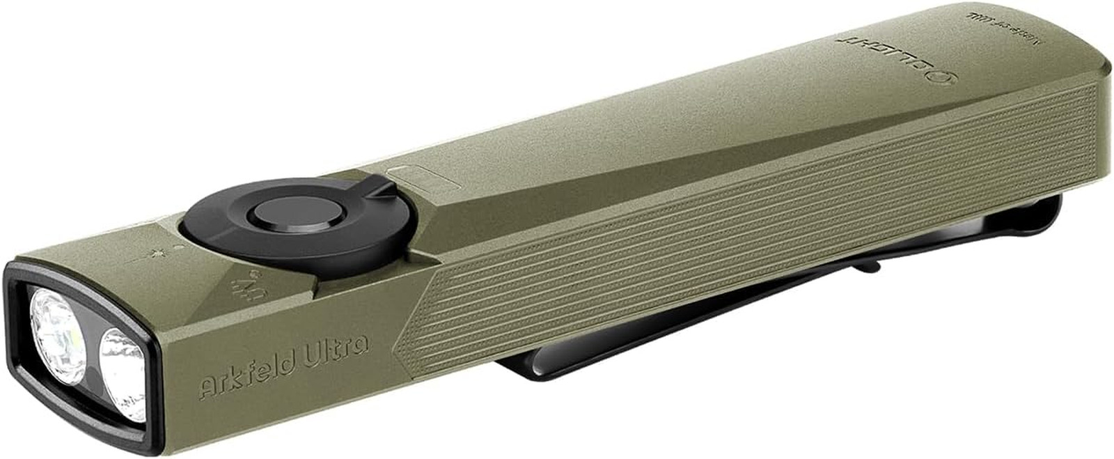 EDC Flat Flashlight Rechargeable Olive Green Cool White