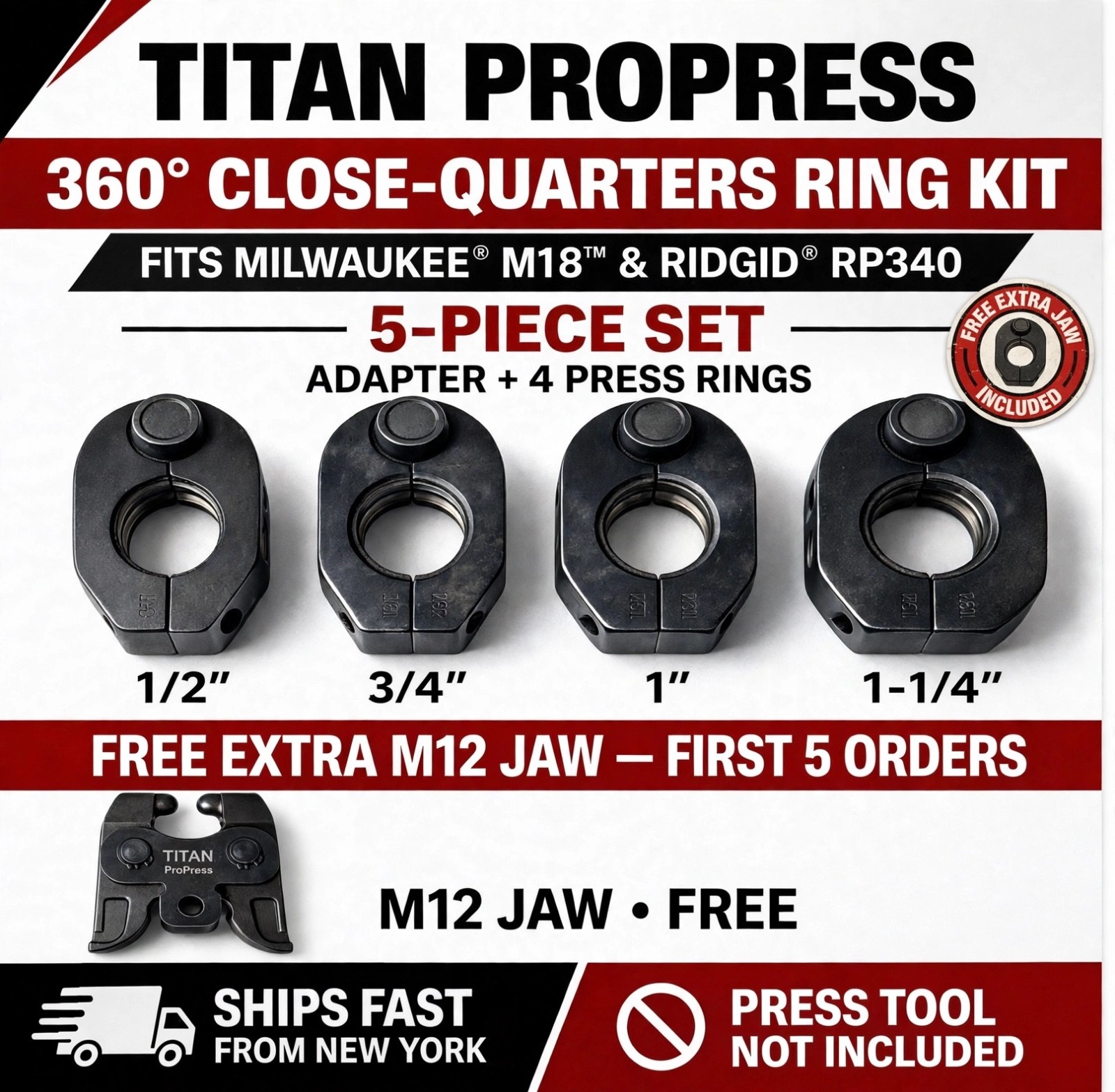 Titan 360° ProPress Ring Set 1/2\