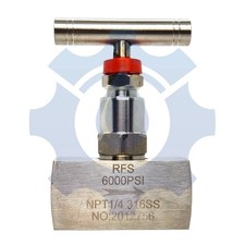 RFS Stainless Steel 316 Straight Needle Valve, 1/4