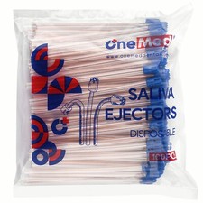 100Pcs CLEAR/BLUE Disposable Dental Saliva Ejector Evacuation Suction Tips picture
