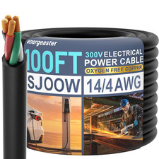 100FT 14/4 SJOOW Portable Power Cable, 14 Gauge 4 Conductor (ETL) picture