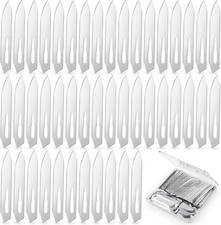 100 Pcs #60 Stainless Scalpel Blades, Individually Foil Wrapped, 7Cm Industrial picture