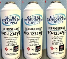 R1234yf, Refrigerant Automotive A/C, (3) 8 oz. Self-Sealing Cans FAST SHIP picture