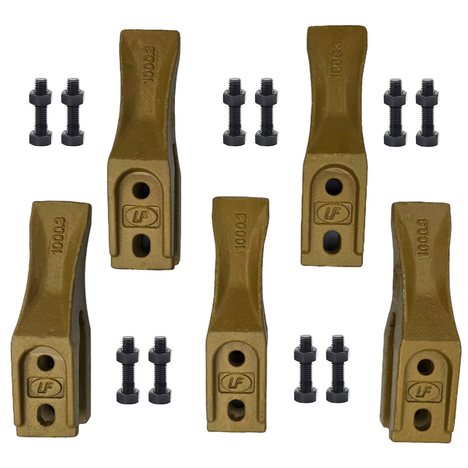 5PK 6684447 Bolt On Bucket Teeth Unitooth For Skid Steer Backhoe Replacement
