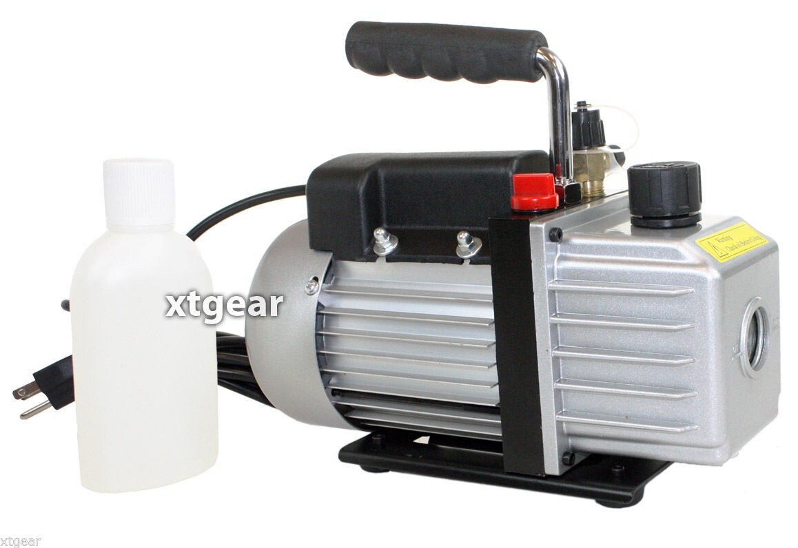 Single Stage 3CFM 1/4HP Rotary Vane  HVAC Vacuum Pump Air AC A/C R410a R134a
