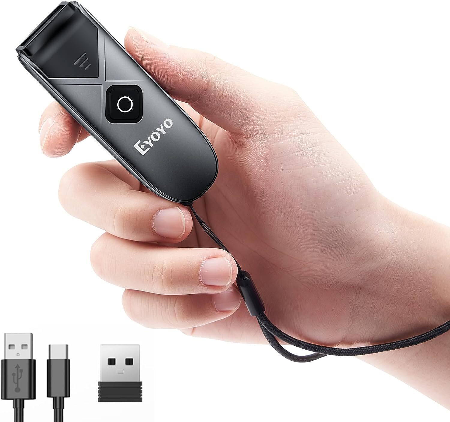 EYOYO Mini Wireless 2D QR Code Barcode Scanner Bluetooth USB Reader for PC Phone EYOYO Mini Wireless 2D QR Code Barcode Scanner Bluetooth USB Reader for PC Phone