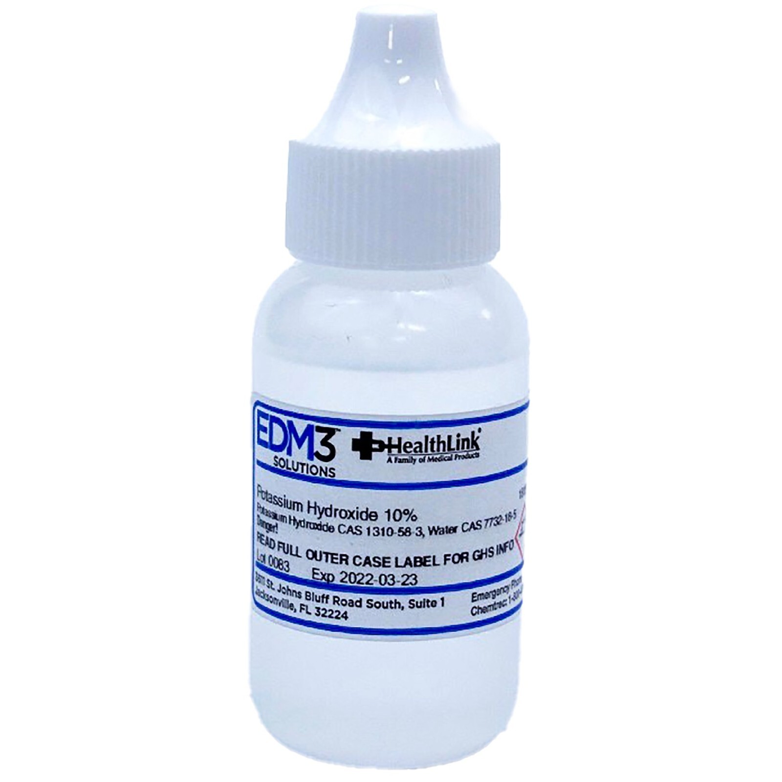 EDM 3 Histology Reagent Potassium Hydroxide ACS Grade 10% 30 mL, REF 1815