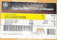 GE SELA36AT0100 Spectra RMS Circuit Breaker 3-Pole 100A 600VAC picture
