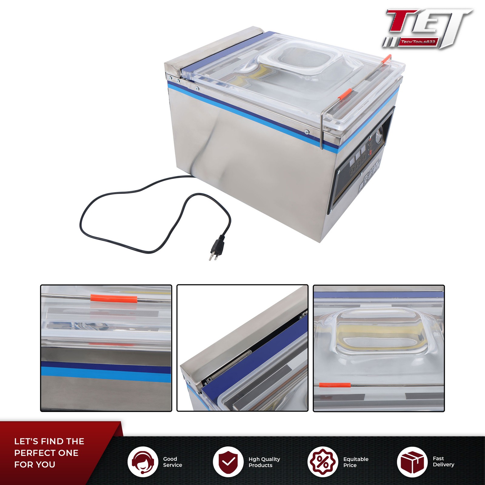 Chamber Vacuum Sealing Packing Machine 320W Commercial Vacuum Sealer DZ-260C New