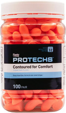 Protechs Contoured for Comfort Ear Plugs, NRR 32, 100 Pair, Orange picture
