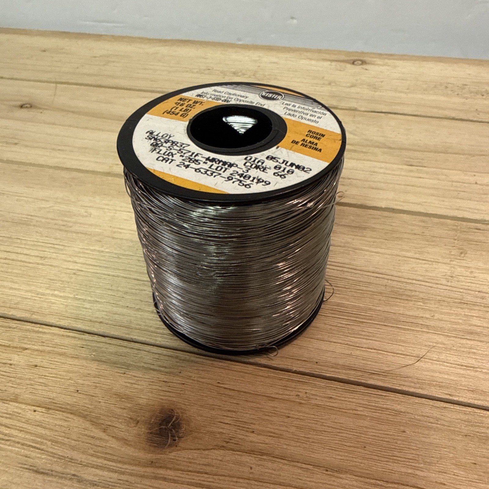 Kester Rosin Core Solder Wire SN63PB37 .010 1lb Spool 24-6337-9756 Core 66 Alloy