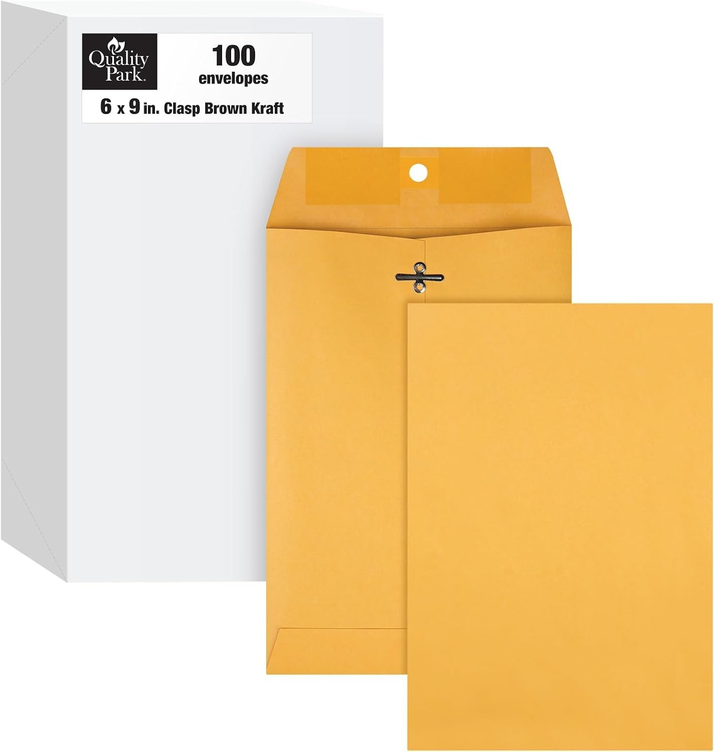 Quality Park 6x9 Clasp Envelopes Heavy Duty Kraft Catalog Mailer Brown 100 Pack
