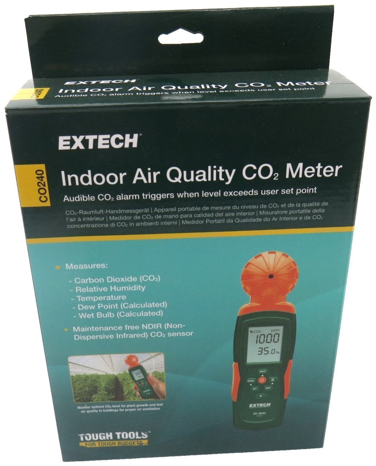 Extech Instruments Handheld Indoor Air Quality,Carbon Dioxide Meter CO240 new