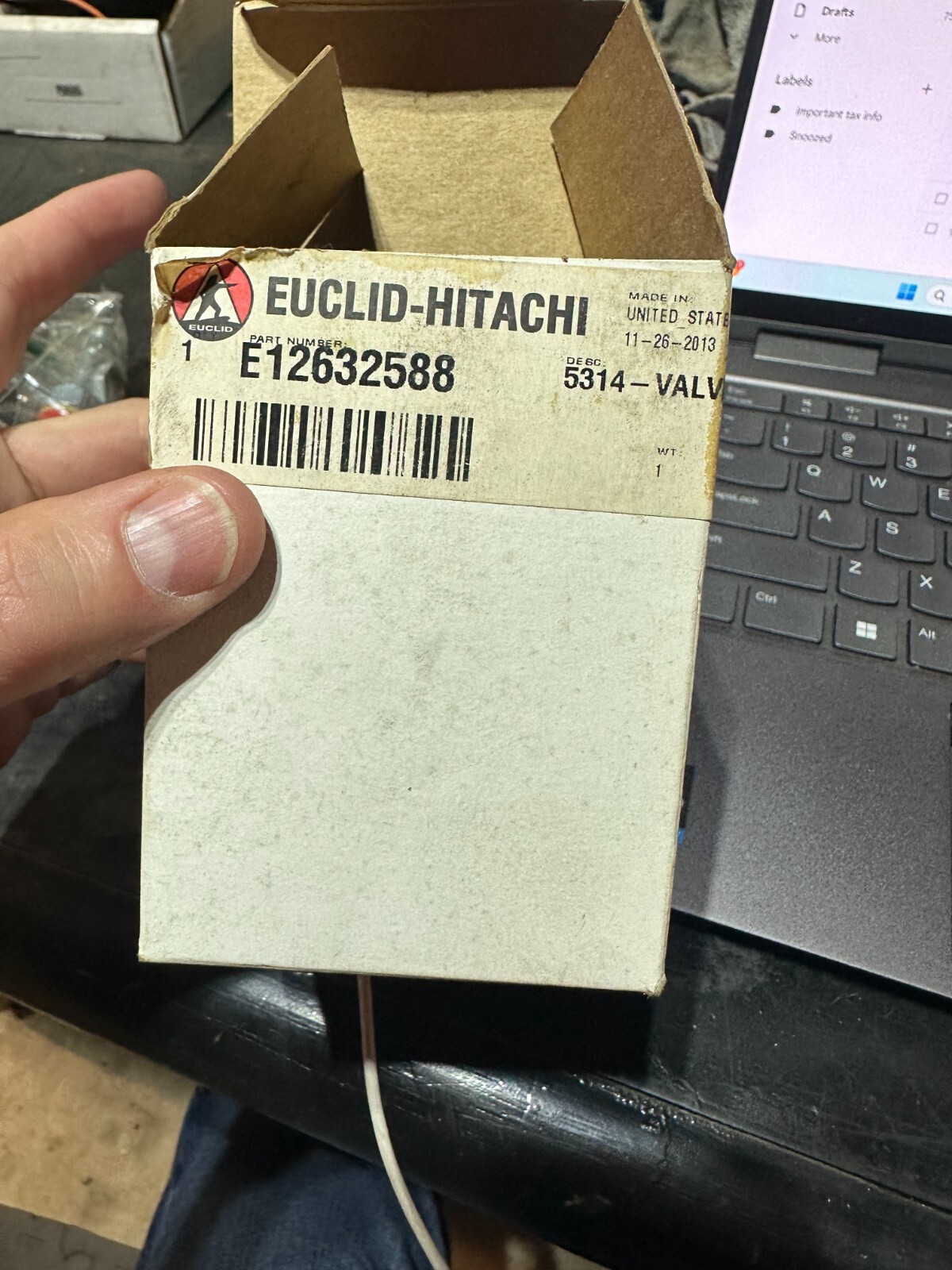 euclid-hitachi 5314-valve e12632588 2 4 vdc Hydraforce 21 12 PB made in USA new