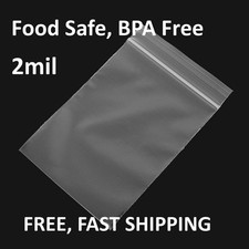Clear Zip Seal Plastic Bags Jewelry Zipper Top Lock Reclosable Baggies 2 Mil 2ML picture