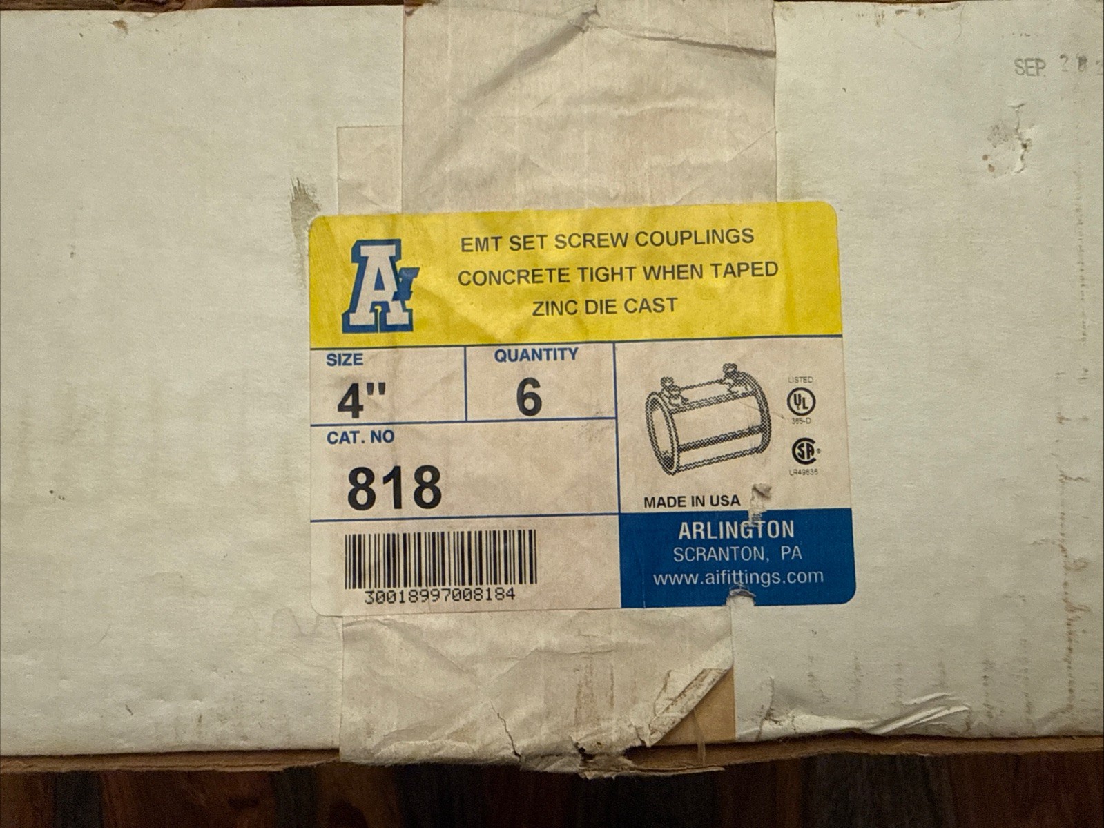 Box of 6 Arlington 818 4