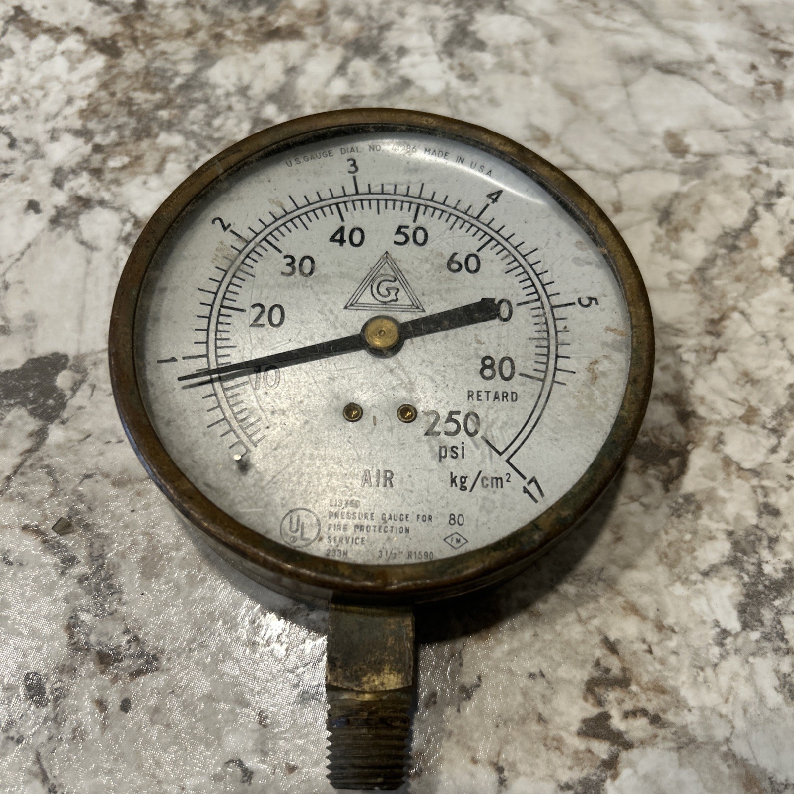 Vintage U.S. Air Guage 250 Psi