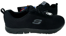 Skechers Women's Bronaugh SR Work Shoes Black #77210W WIDE Size:7.5 157E picture