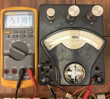 Vintage WESTON MODEL 1 DC Volt-Ammeter Tested Works Steampunk No. 55399 picture