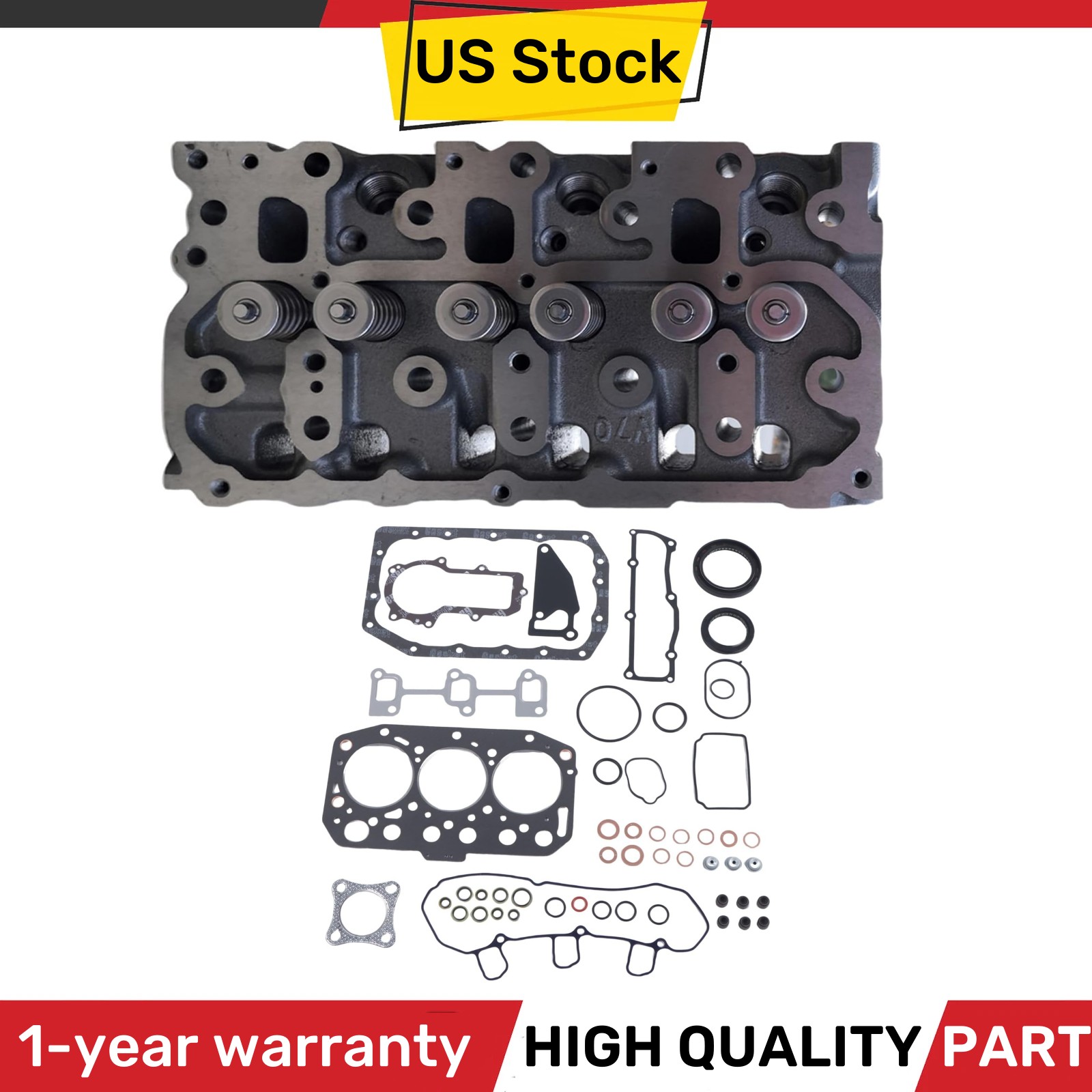 3TNV70 Cylinder Head Assy & Full Gasket Kit For Yanmar Engine