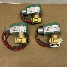 (Lot of 3) ASCO HV2363093 Solenoid 1/4” Back Press 15 PSI, NEW picture