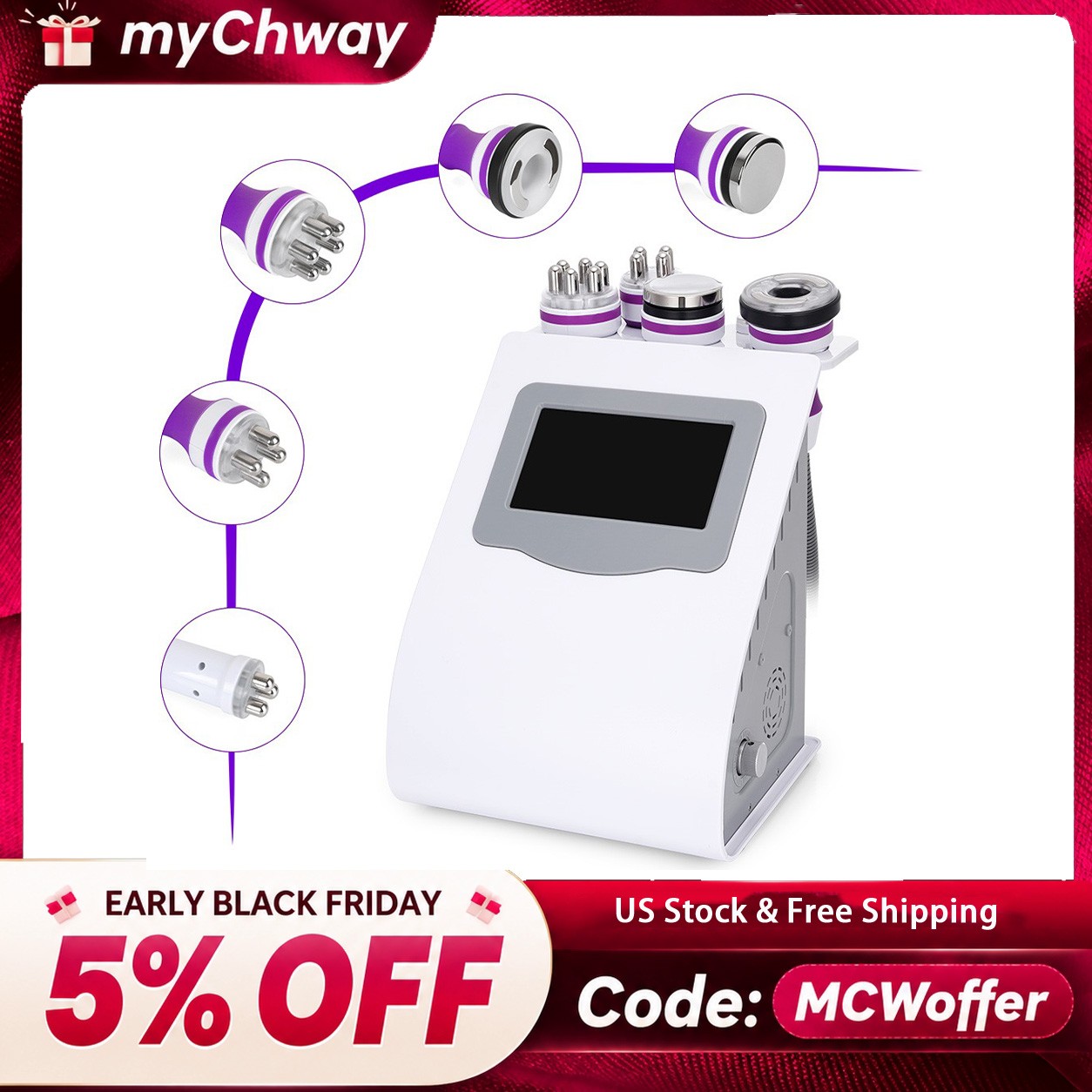 5 in 1 Beauty Machine for Body Massage Facial Skin Care Skin Lifting Lost WeigQc