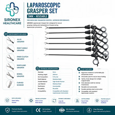 Laparoscopy GrasperSet Of 6 Laparoscopic Surgical Instruments 5mmx330mm New Set picture