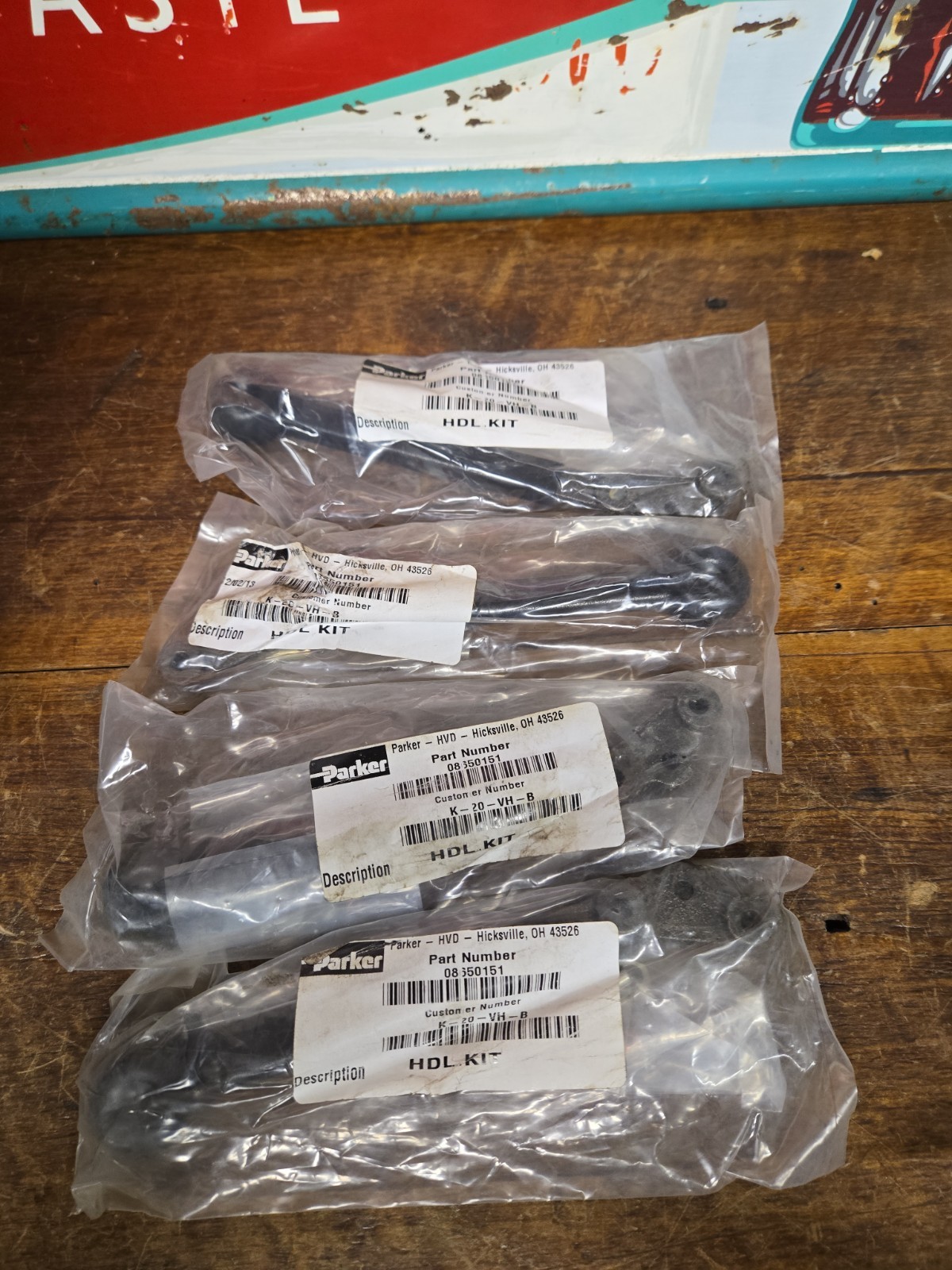 Lot Of 4 08650151 K-20-VH-B Control Valve Handle For Parker Gresen