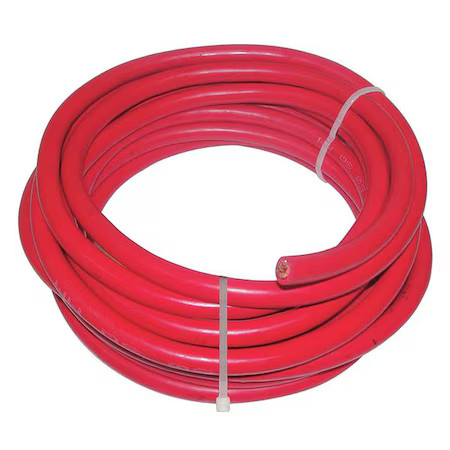 Westward 19Ye37 Weldingcable, Epdm, 2/0Awg, 600V, Red, 25Ft
