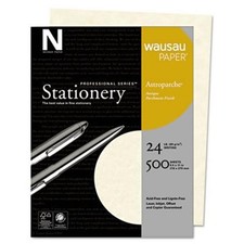 Wausau Paper - Astroparche Fine Business Paper, 24 lbs., 8-1/2 x 11, Natural, 50 picture