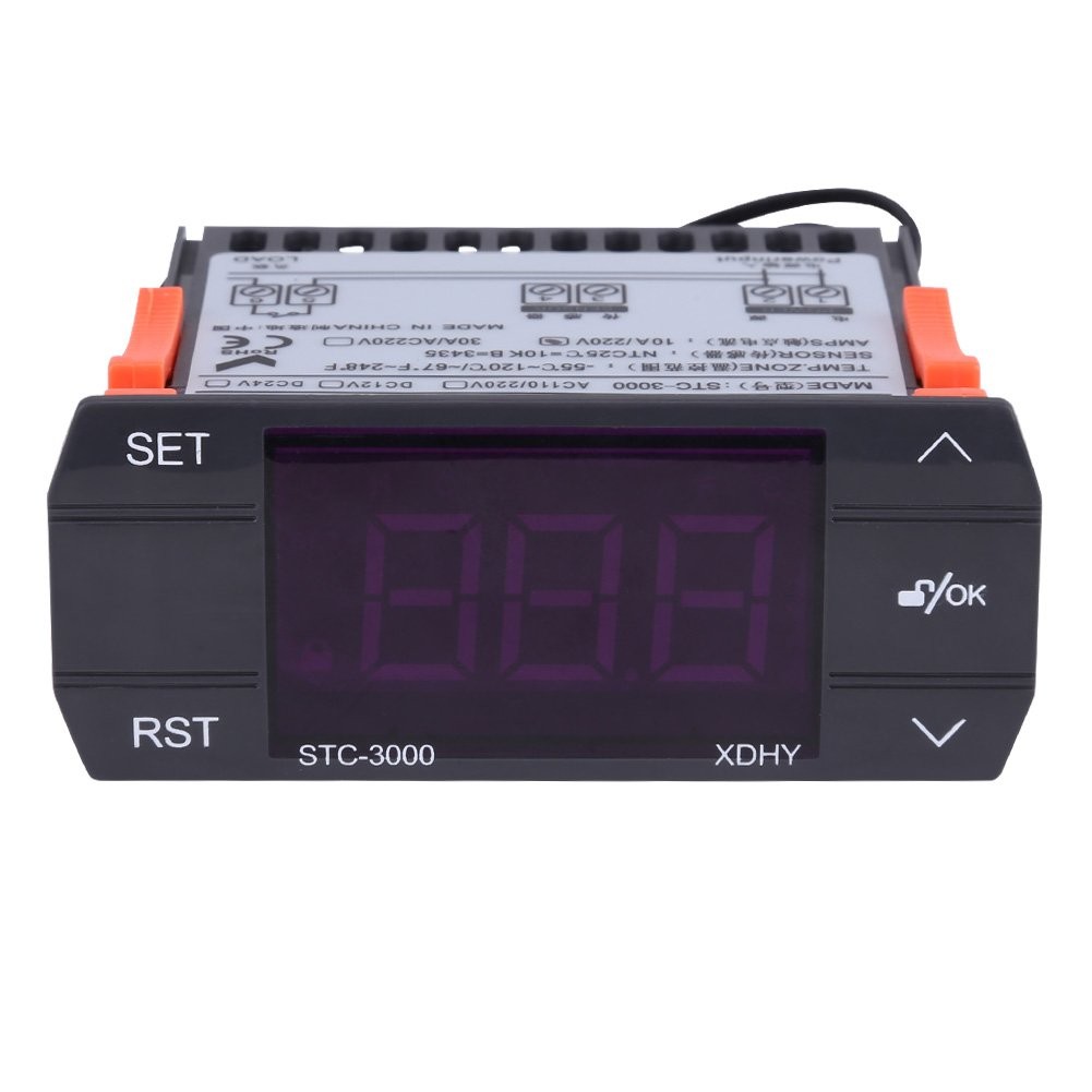 110V 220V Digital Temperature Controller Thermostat with black,orange