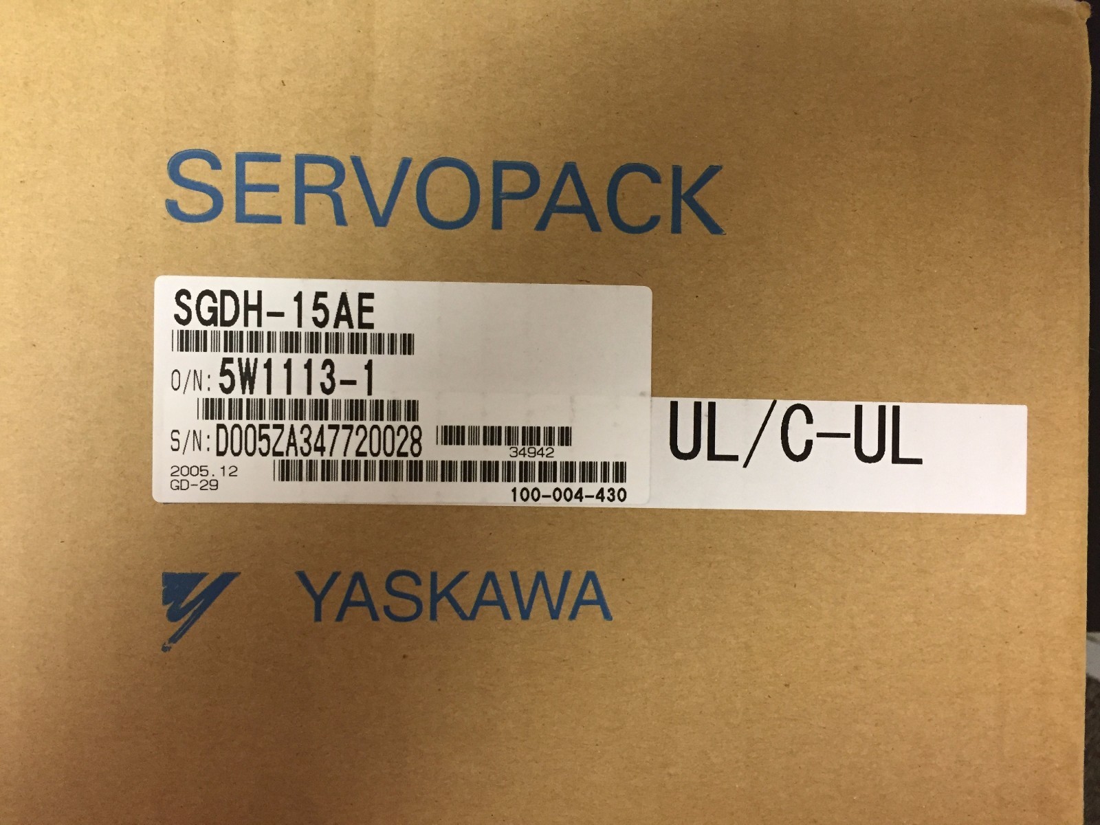 New Yaskawa servopack drive SGDH-15AE US SELLER Beware of Chinese Fake Drives