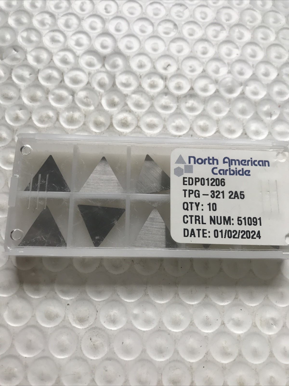 North American Carbide Inserts TPG-321 Grade 2A5  (51091) New Qty 10