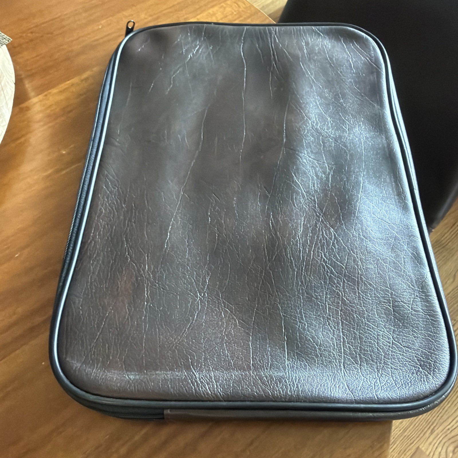 Vintage General Electric GE Executive Portfolio Document Case Brown Zip