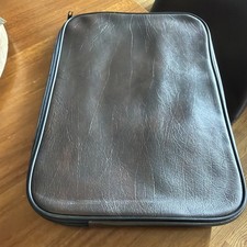 Vintage General Electric GE Executive Portfolio Document Case Brown Zip picture