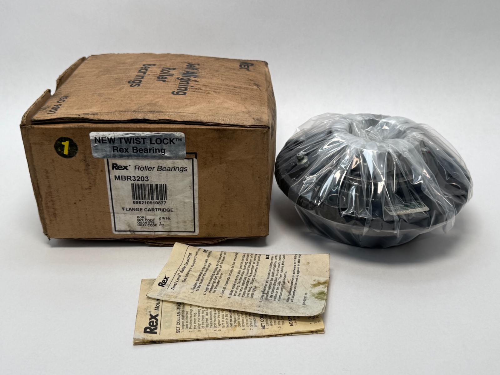 Rexnord MBR3203 Spherical Roller Flange Cartridge Bearing 2-3/16