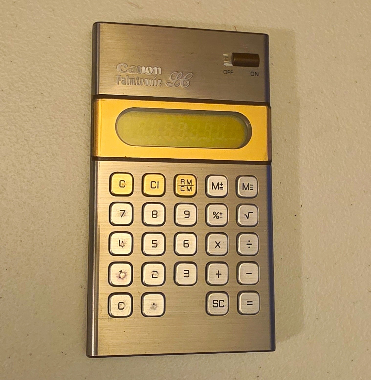 Vintage Canon Palmtronic LC-1 Pocket Basic Calculator w/ Small LCD Display