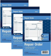 Adams Repair Order Book, Carbonless, 2-Part, 50 Sets (Pack of 10), White picture