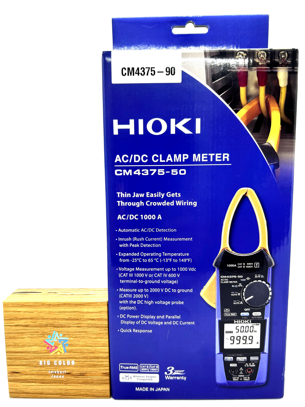 Hioki CM4375-90 Clamp Meter True RMS 1000A CM4375-50 & Wireless Adapter Z3210