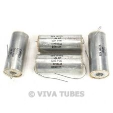 Vintage Lot of 4 General Instr Corp Paper in Oil Capacitors 0.39 mf 1K 1000 VDC picture