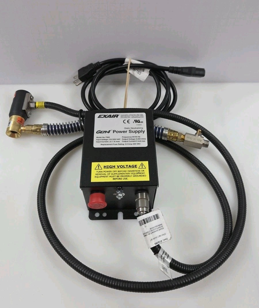 EXAIR Model 8194 Gen4 Ion Air Jet + 7960 Power Supply《Low Use》Priced To Sell