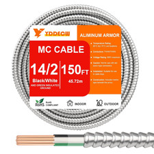 150FT 14/2 Metal Clad (MC) Cable with Ground, 14 Gauge Electric Wire with Alumin picture