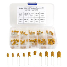 100 PCS 10 Value 16V 1Uf100Uf Tantalum Capacitor Assorted Kit with Box picture