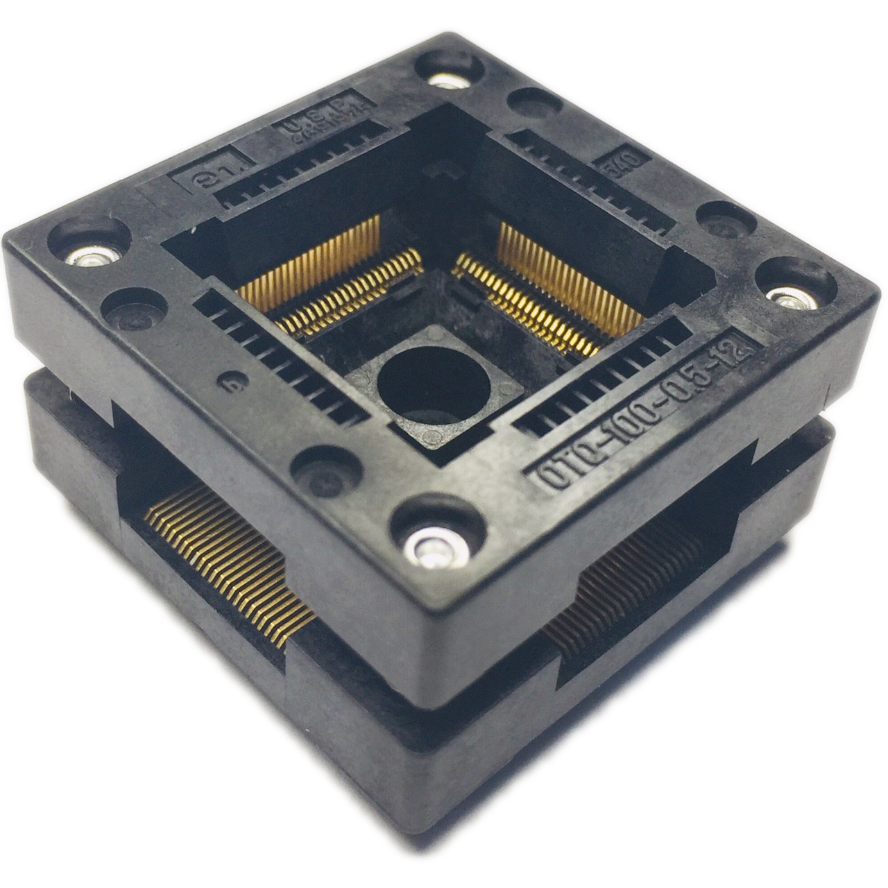 OTQ-100-0.5-12, Open-Top QFP Test and burn in Socket SQFP