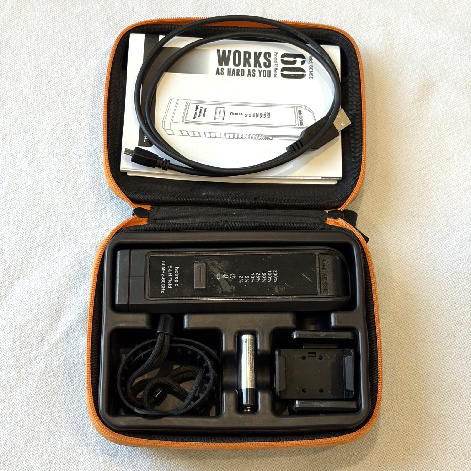 FieldSENSE FS60 Personal 5G RF Monitor 50MHz-60GHz, Calibration Exp: 02/27