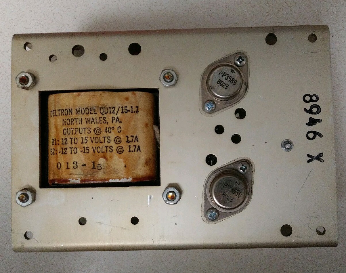 Power Supply Deltron Mod QD12/15-1.7 Output +- 12/24VCD  1.5Amps Inpt 115/230VAC