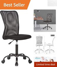 Sleek Black Computer Chair with Ergonomic Lumbar Support - For Office & Study picture