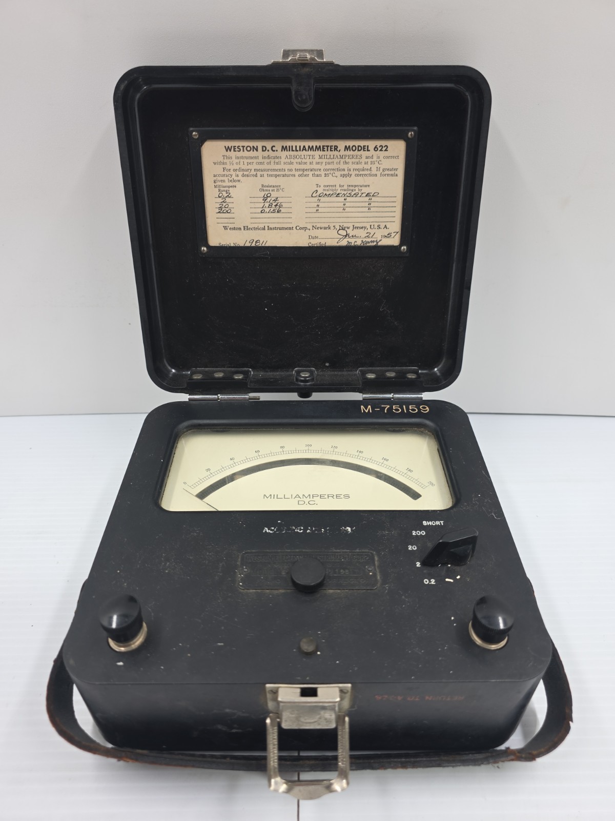 UNTESTED Vintage Weston Electric Model 622 Milliammeter/Voltmeter UNTESTED Vintage Weston Electric Model 622 Milliammeter/Voltmeter